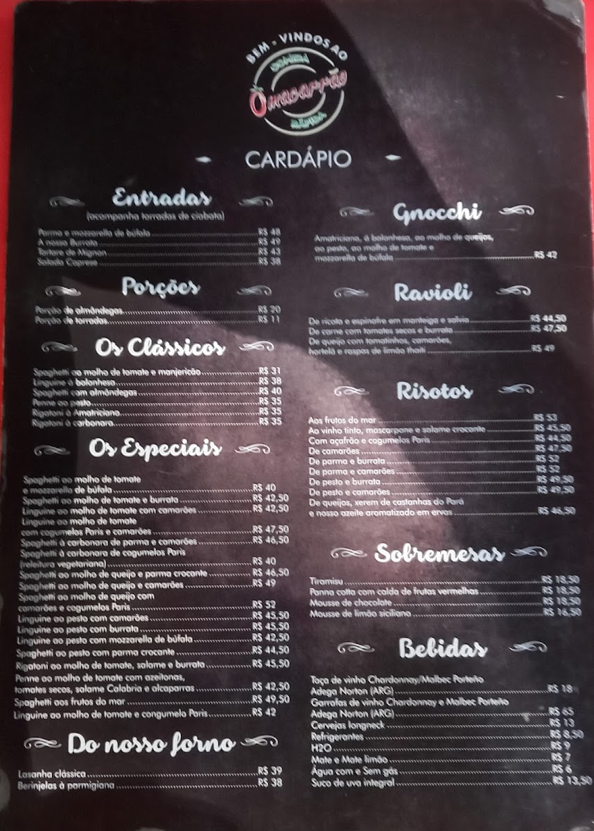 Menu O Macarrao - Restaurante Italiano-2