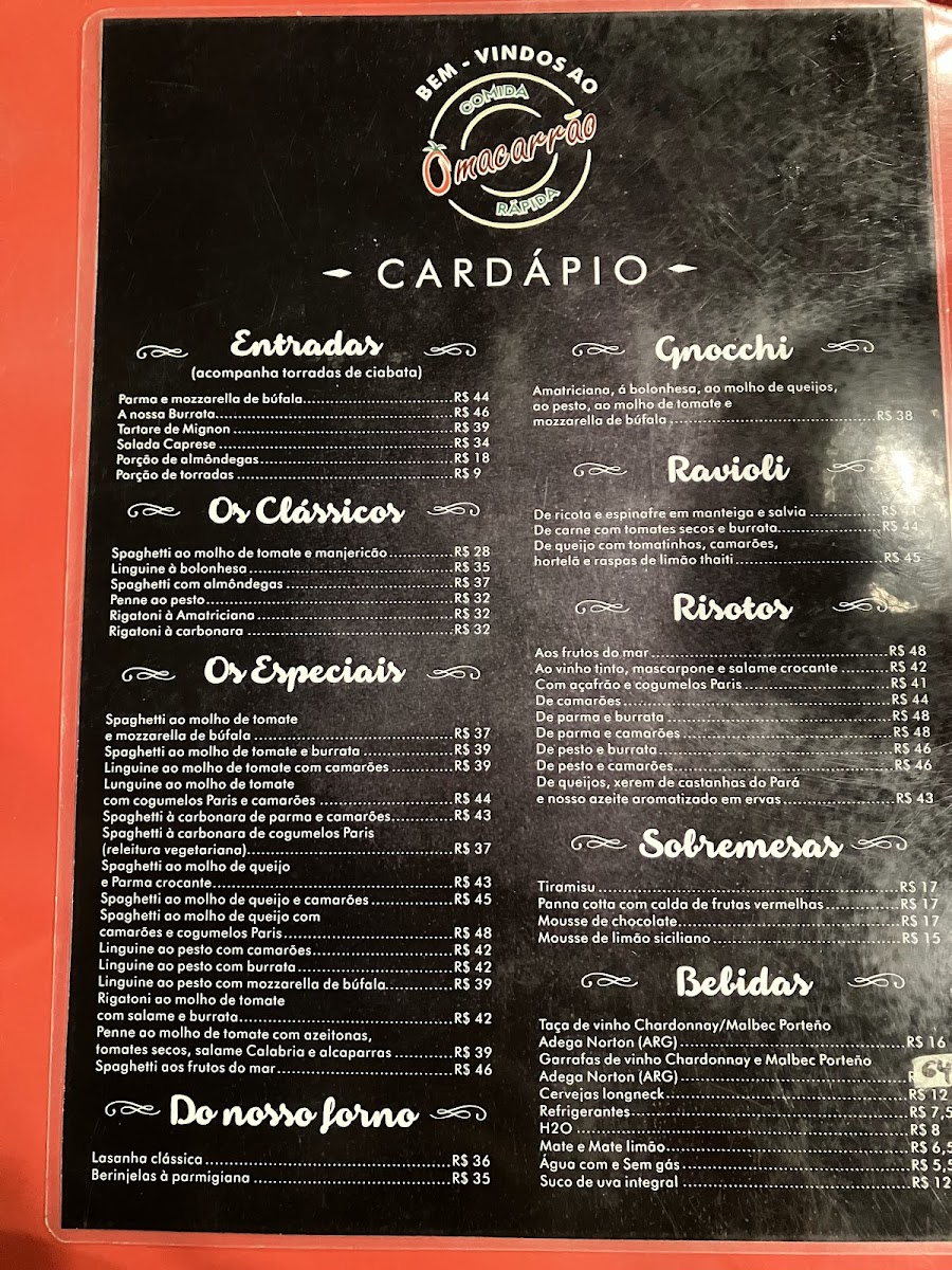 Menu O Macarrao - Restaurante Italiano-3