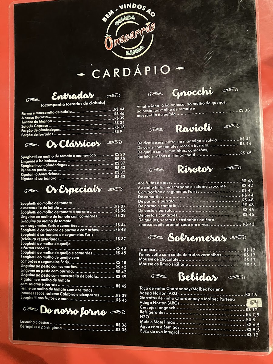 Menu O Macarrao - Restaurante Italiano-5